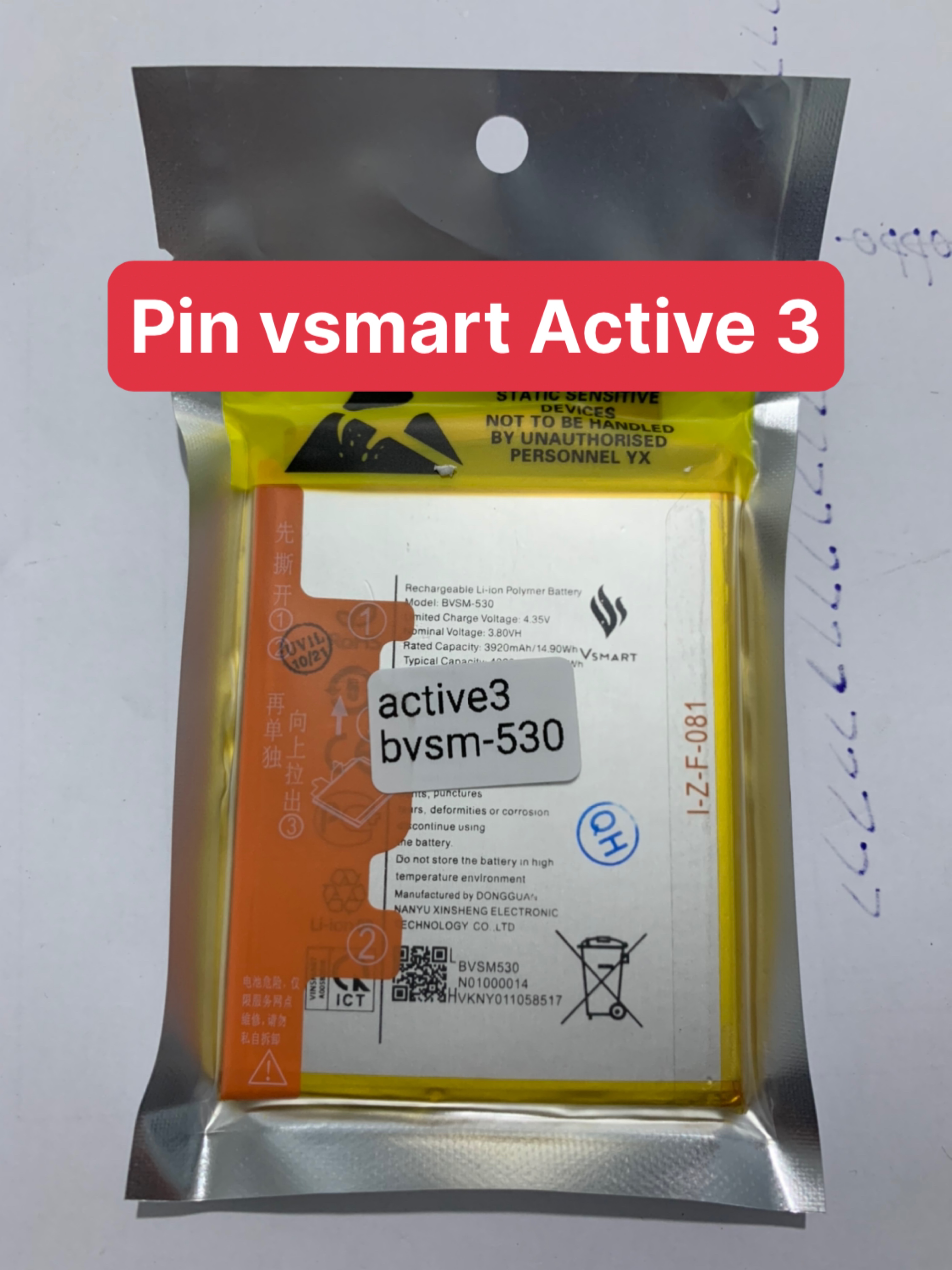 Pin vsmart active 3 / bvsm-530 / pin zin 4020mah
