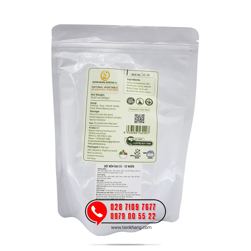 Bột Nêm Rau Củ Tự Nhiên - Túi (450gram)