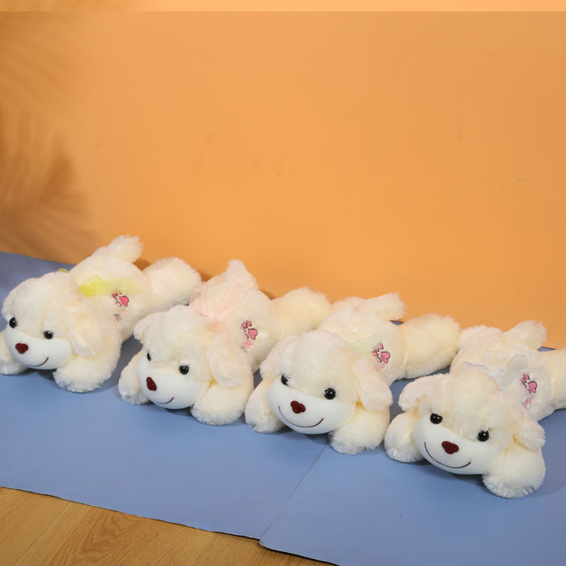 Kẹp búp bê máy búp bê đồ chơi sang trọng cho chó dễ thương xe hơi búp bê màu trắng quà sinh nhật cho trẻ em cô gái