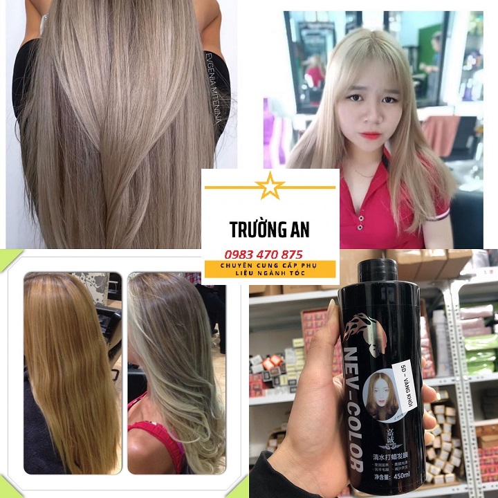 Thuốc Nhuộm Tóc Màu Vàng Khói Bằng Màu Phủ Bóng Hàn Quốc 450ml