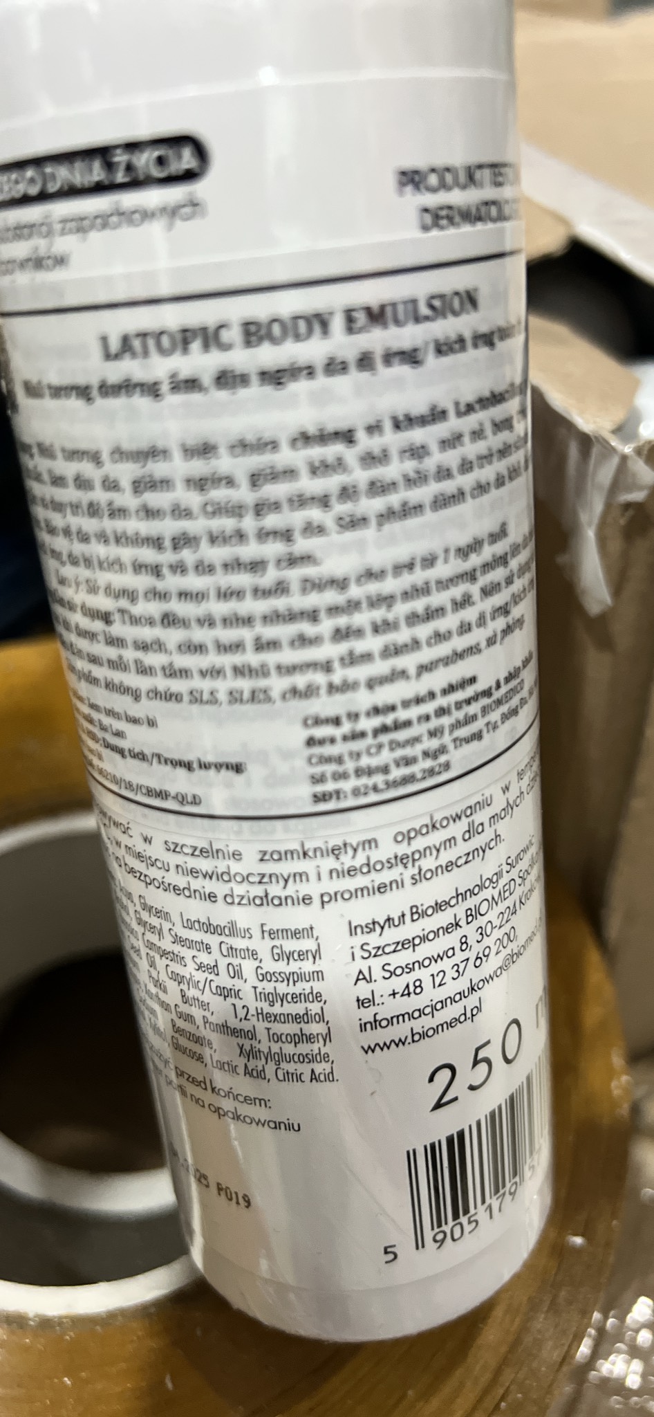 Nhũ tương dưỡng ẩm Latopic Emulsion 250ml