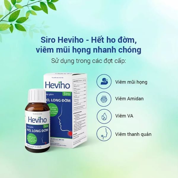 HCMSiro Heviho - Hỗ trợ giảm ho đau rát họng long đờm