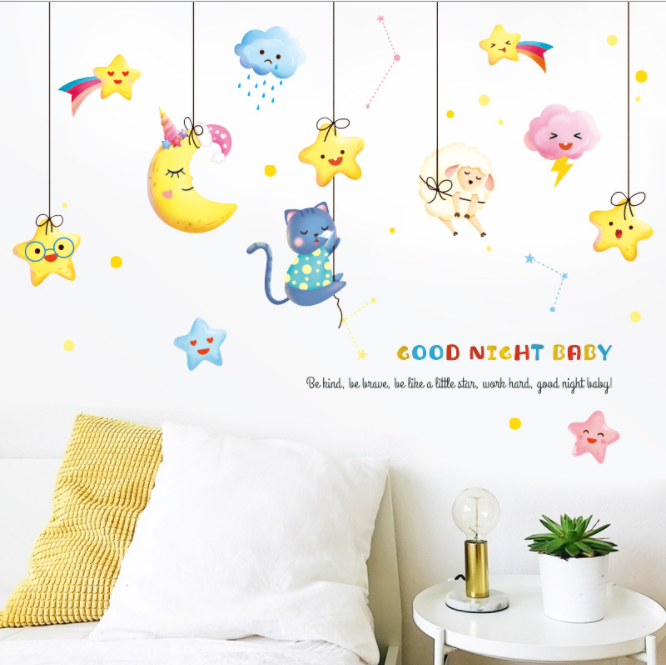 Decal dán tường Goodnight baby TL124