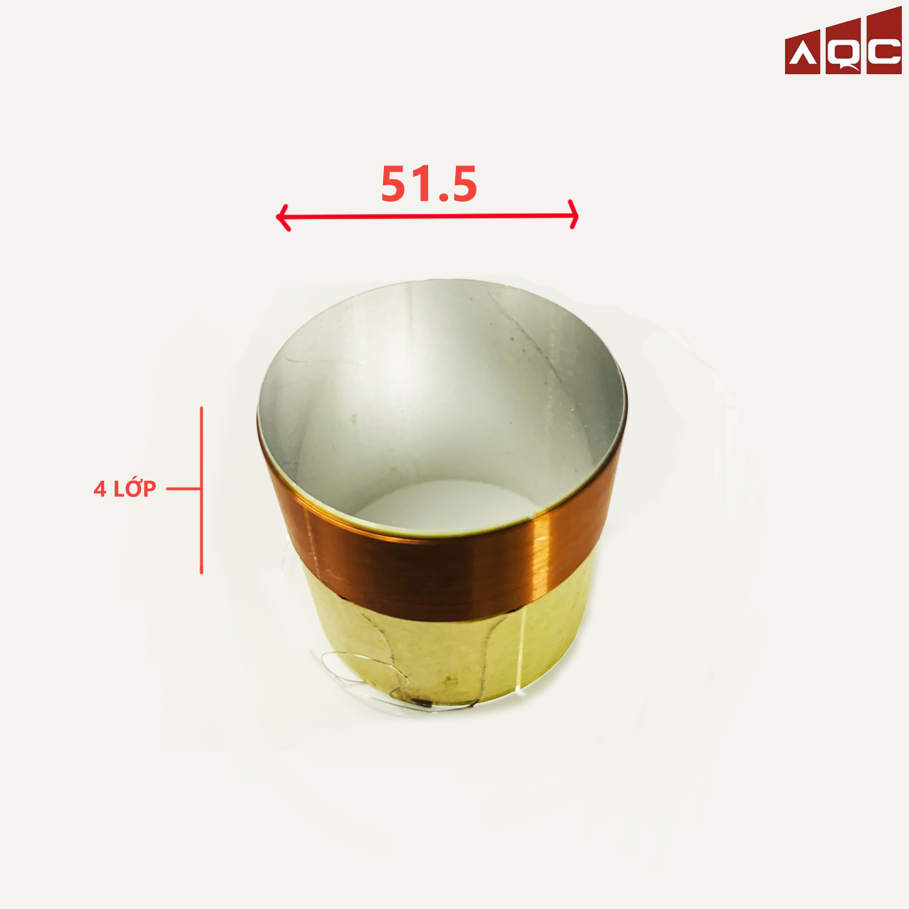 Coil loa 51.5 dây đồng 4 lớp - côn loa 51.5 4 lớp dây đồng nguyên chất