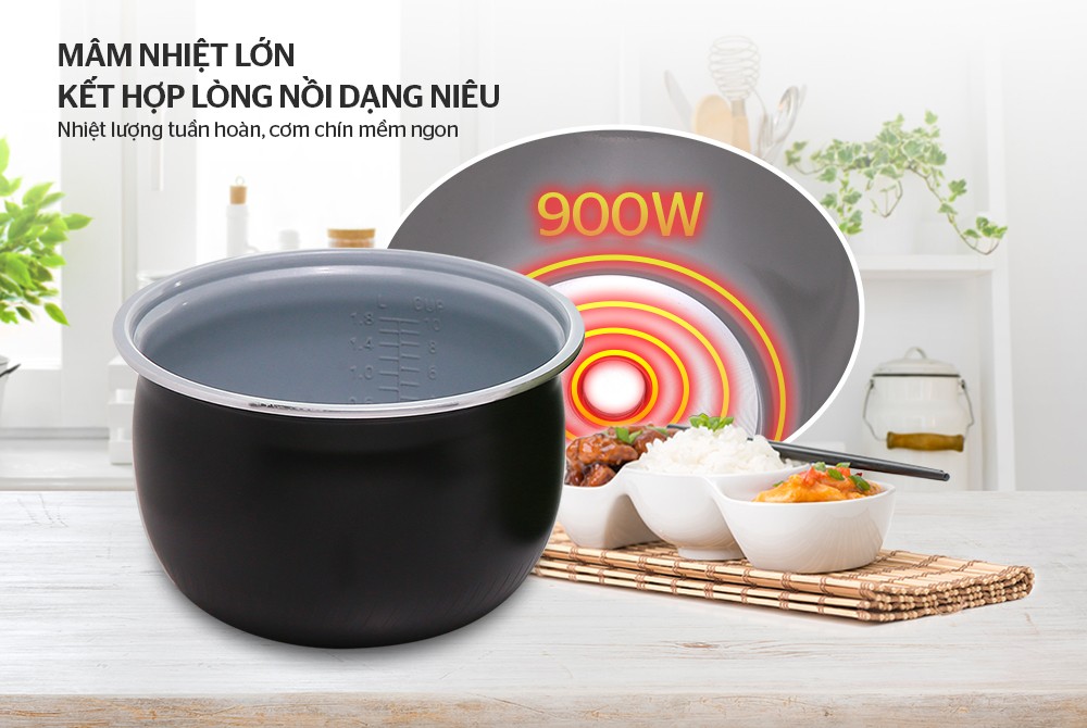 [Sunhouse Chính Hãng] Nồi Cơm Điện 1.8 Lít Sunhouse SHD8665B