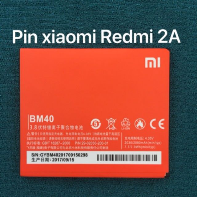 Pin xiaomi redmi 2a mới 100% - bh 6 tháng