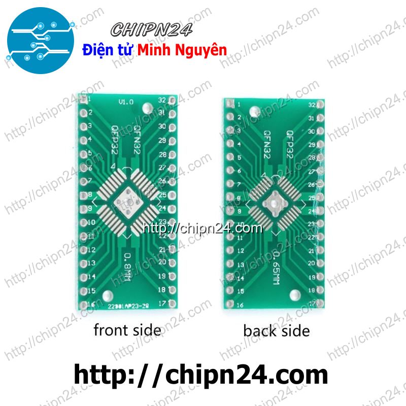 Đế chuyển qfn32 qfp32 sang dip