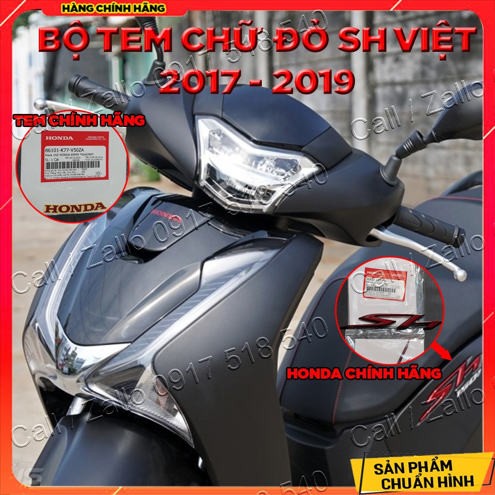 Bộ tem chữ đỏ sh việt 2017 - 2019 - 𝐭𝐞𝐦 𝐇𝐎𝐍𝐃𝐀 𝐜𝐡𝐢́𝐧𝐡 𝐡𝐚̃𝐧𝐠