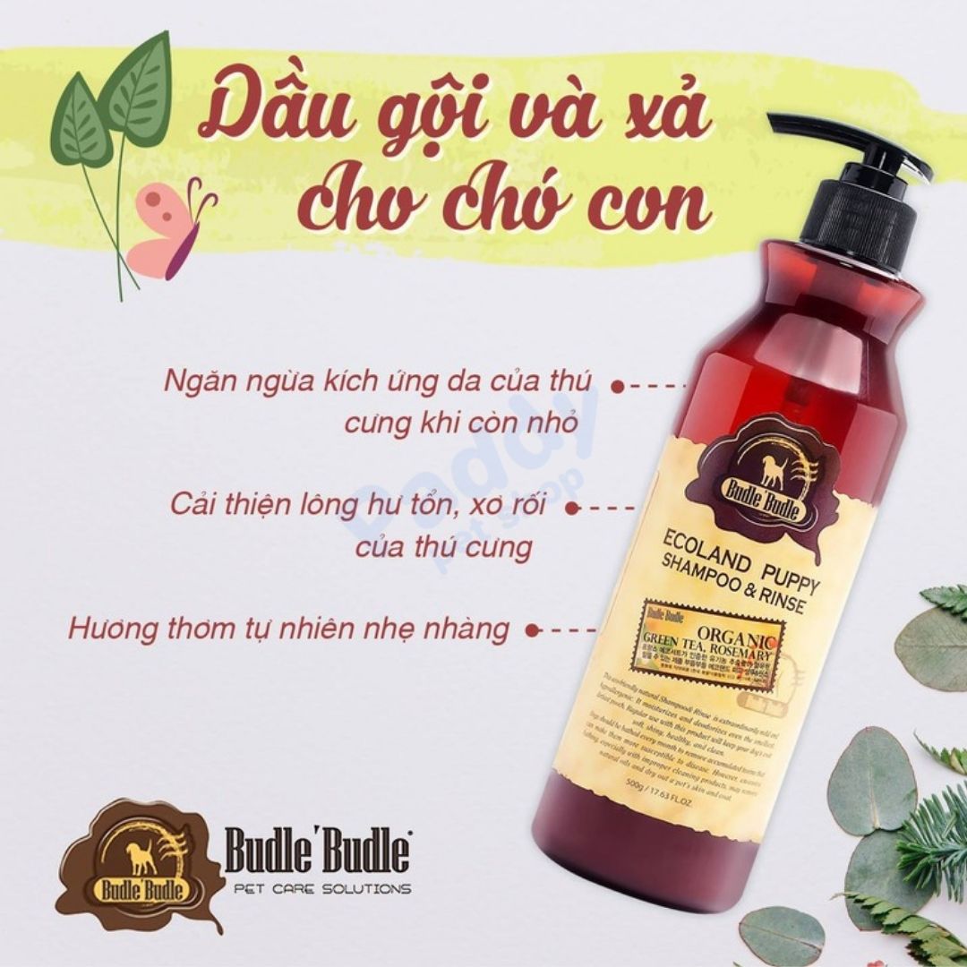 Sữa Tắm Hữu Cơ Cho Chó Budle Ecoland 500ml
