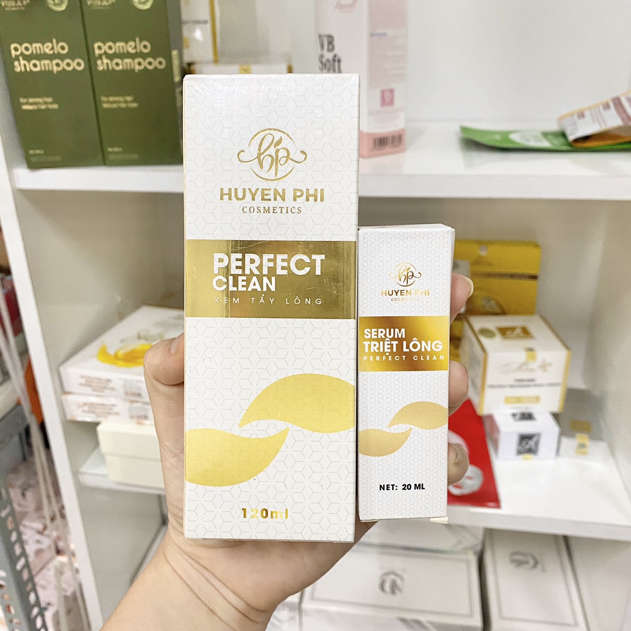 Combo Kem Tẩy Lông Huyền Phi Và Serum Triệt Lông Huyền phi.