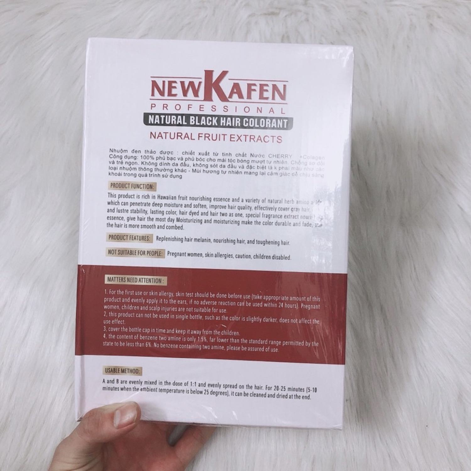 Nhuộm đen tóc phủ bạc hiệu quả New Kafen 500mlx2