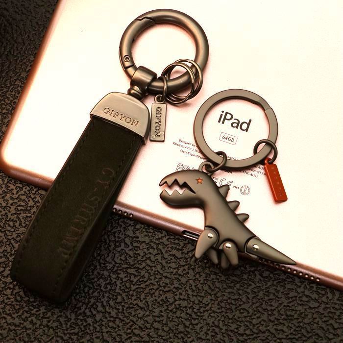 Móc khoá da INOX khủng long khoá smartkey