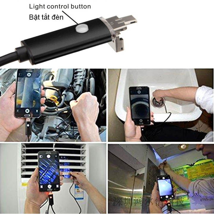Camera nội soi 5.5mm đầu kết nối 2 trong 1 (hỗ trợ điện thoại Android và máy tính)
