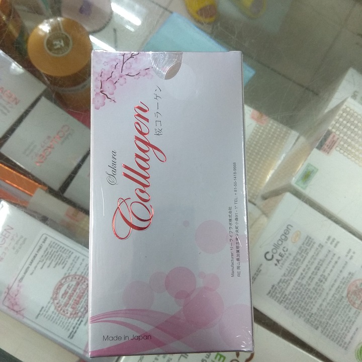 Collagen sakura Nhật Bản - Giúp tạo mô liên kết ,chắc khỏe da , giảm nám, tàng nhan , giúp sáng da , đẹp da - lọ 120 viên - hàng công ty nhap khau