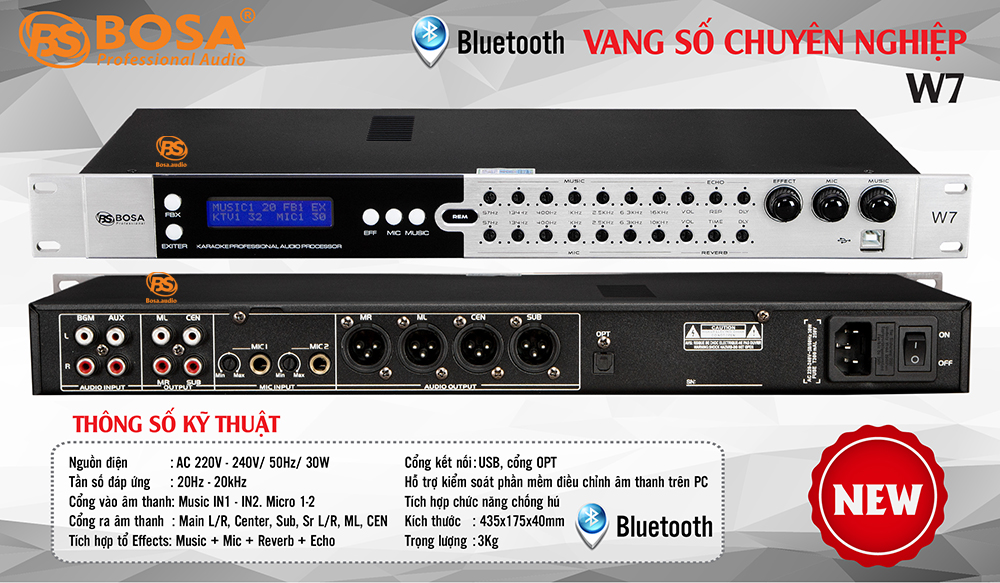 [HCM]Vang Số karaoke Bosa W7