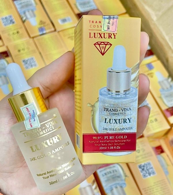 [Hcm]??Freeship??Serum Luxury Trang Vina 24 Gold Trắng Mịn Da Chống Lão Hoá