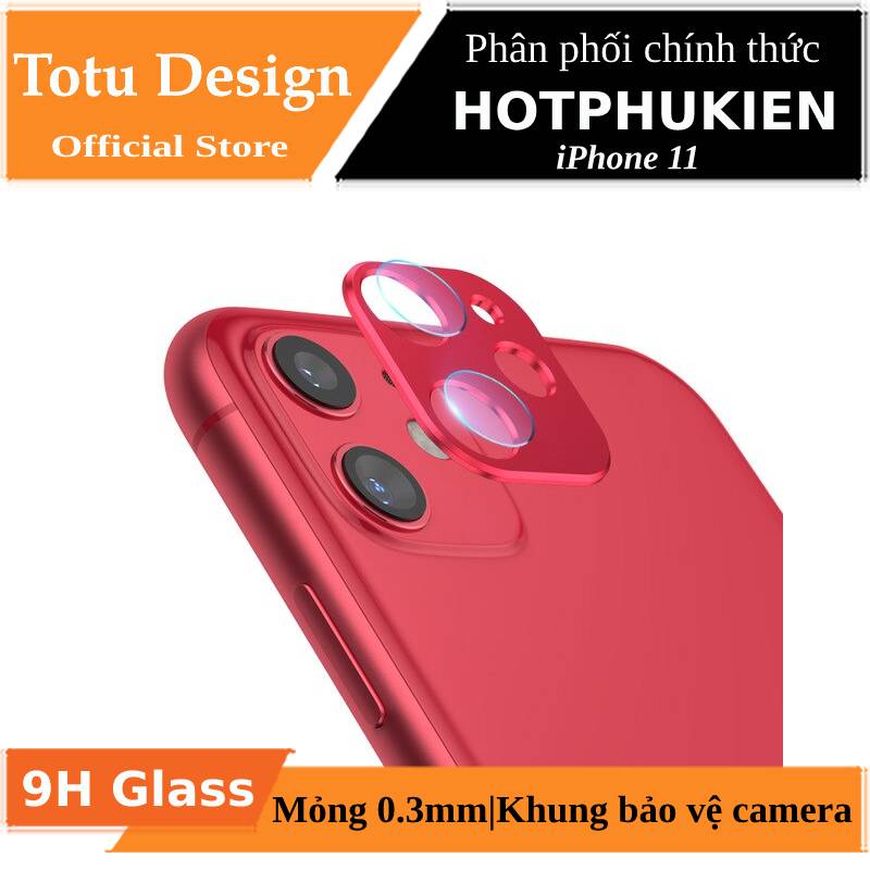[HCM]Bộ miếng dán kính cường lực & khung viền bảo vệ Camera cho iPhone 11 hiệu Totu (độ cứng 9H chống trầy chống chụi & vân tay bảo vệ toàn diện - Phân phối bởi hotphukien