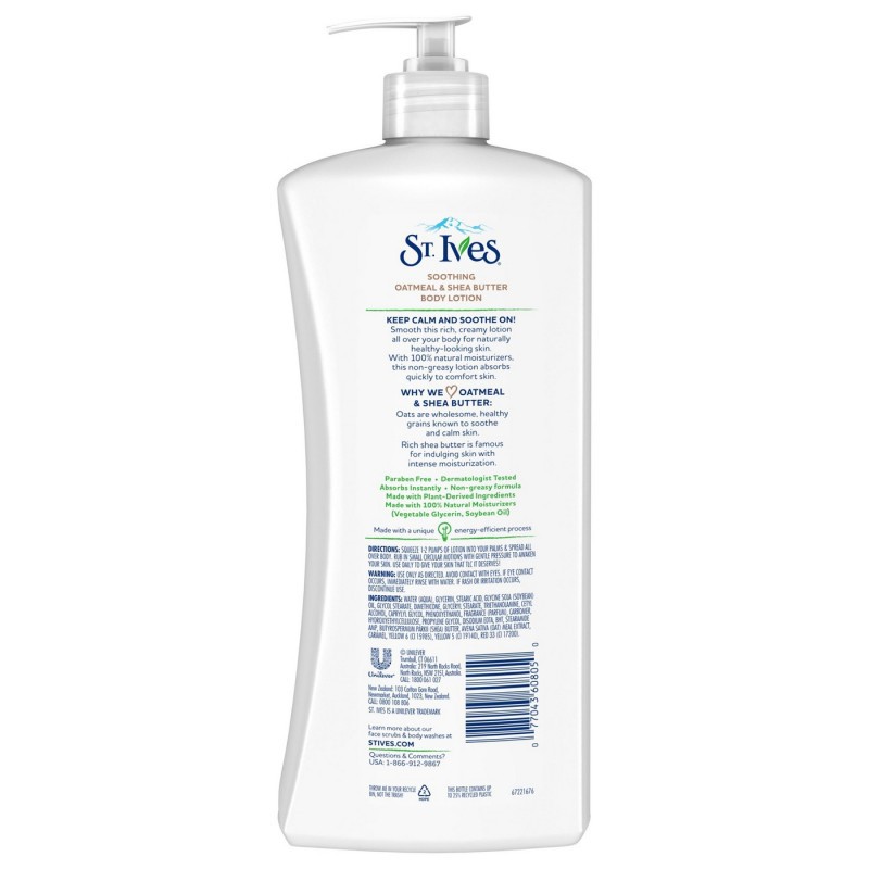 [HCM]DƯỠNG THỂ LÚA MẠCH VÀ BƠ ST.IVES (621ML)