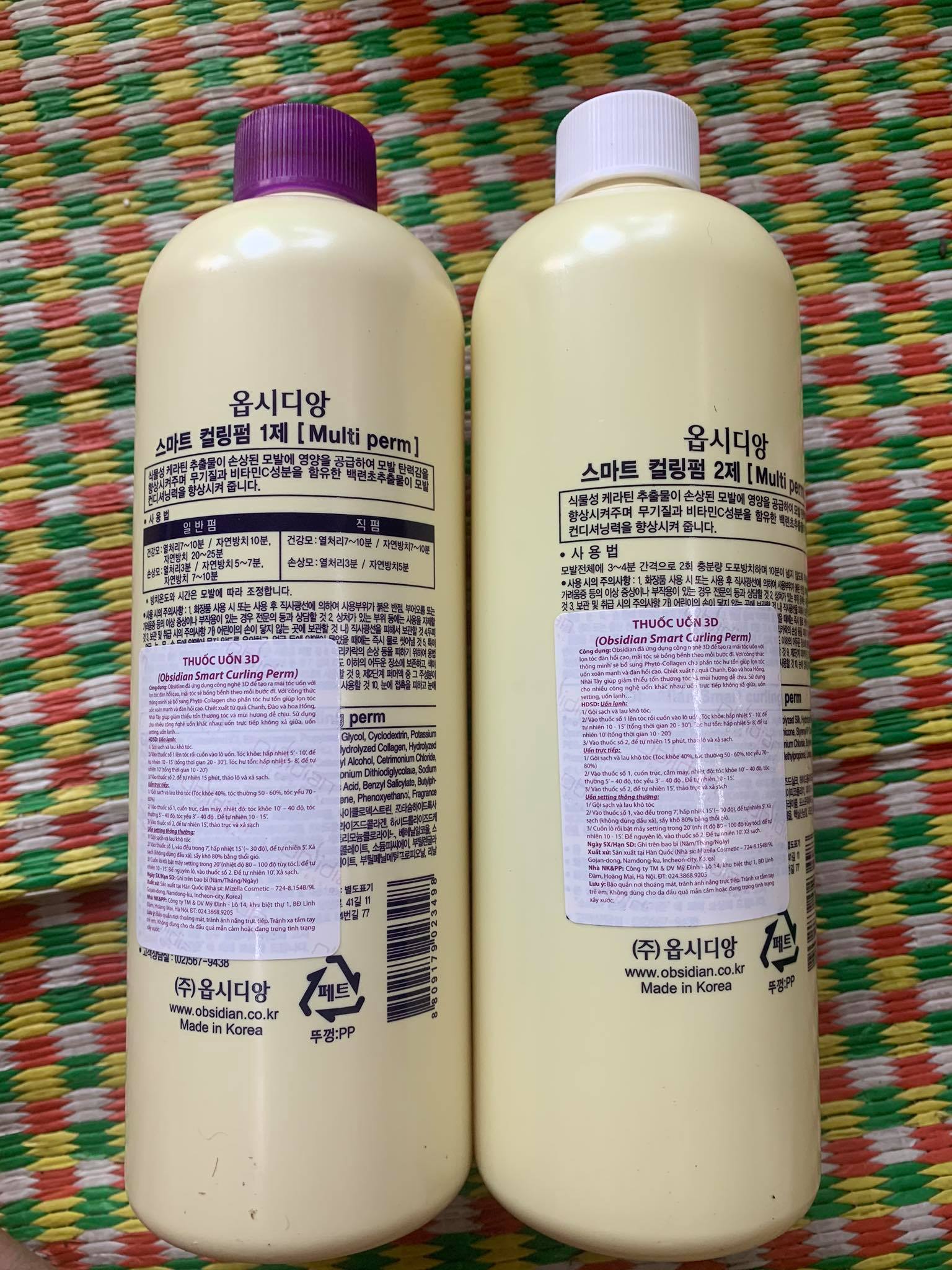CẶP THUỐC UỐN TÓC 3D OBSIDIAN 500ML X2