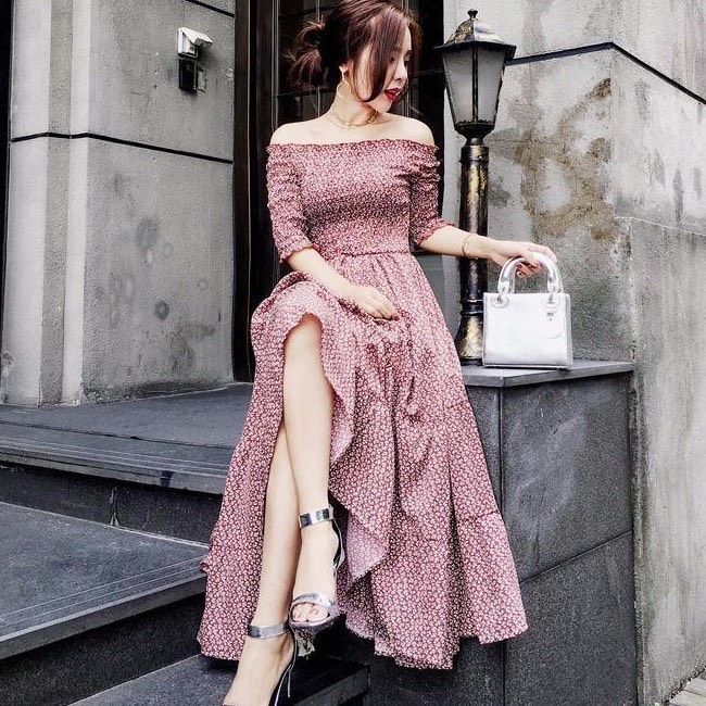 Đầm Maxi Dạo Biển Tươi Tắn