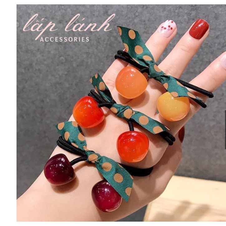 Cột tóc trái cherry HQ dễ thương