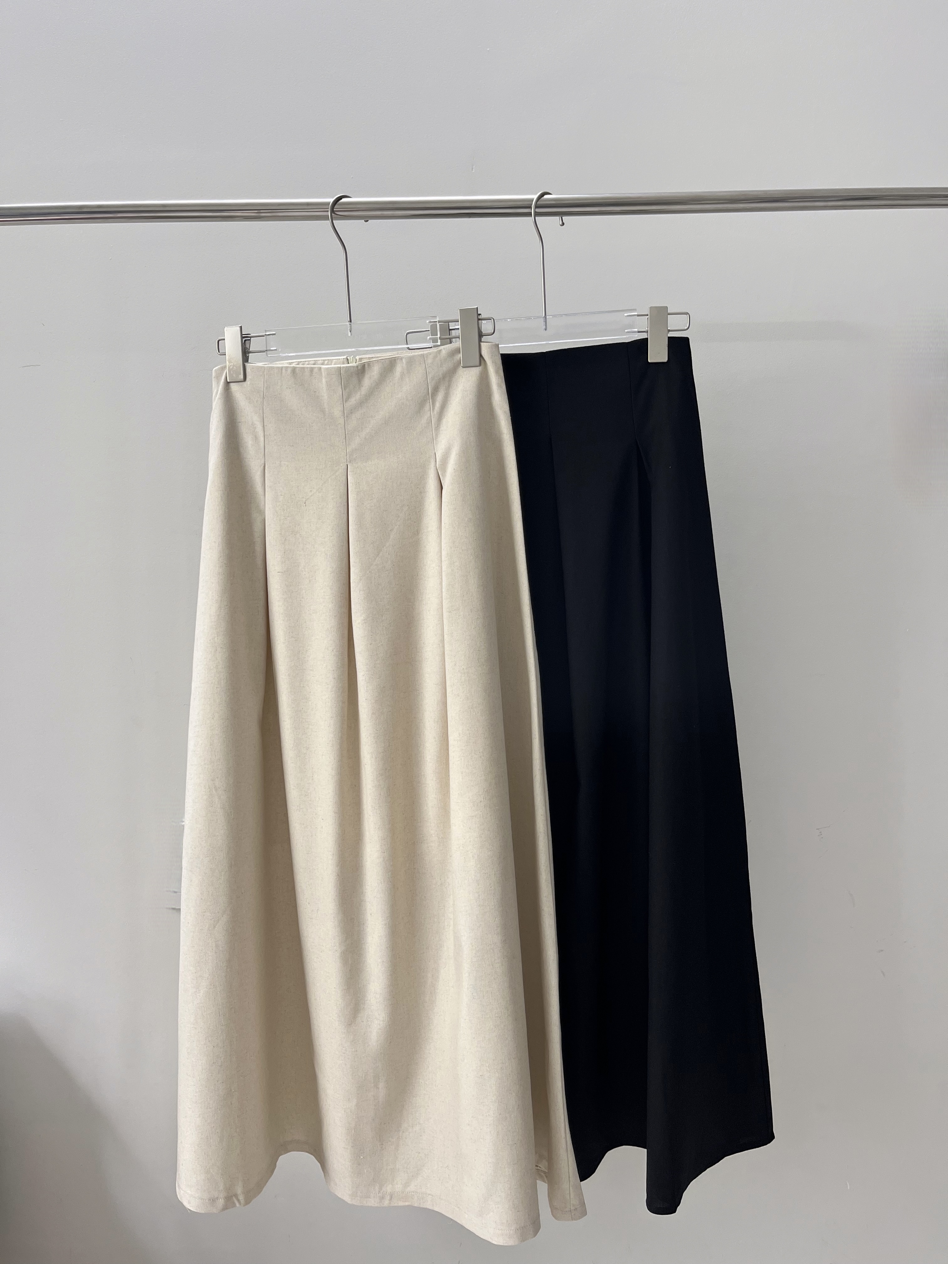 Chân váy xếp ly linen hack dáng Hàn quốc - 𝐊𝐚𝐲 𝐒𝐤𝐢𝐫𝐭