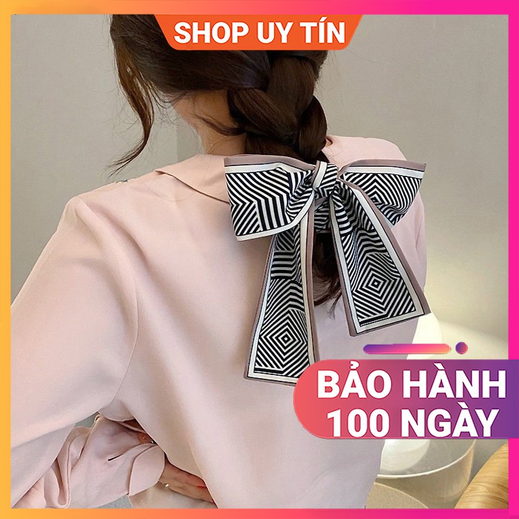 Khăn turban lụa quàng cổ nữ đẹp - quấn tóc, quấn túi xách