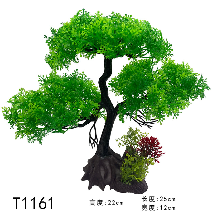 Cây nhựa dáng Bonsai - trang trí bể cá cực đẹp
