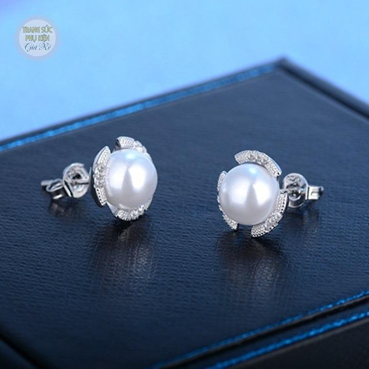 [HCM]Hoa tai nữ thời trang hạt châu mẫu mới HT204