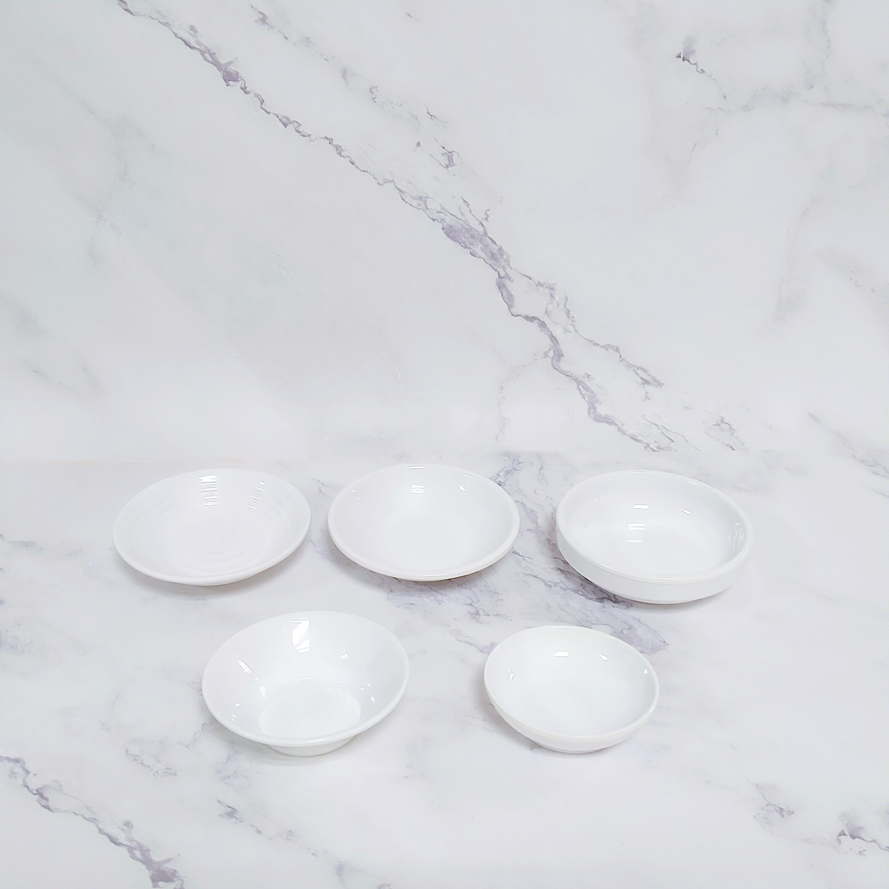 Bộ chén đĩa chấm Superware Nhựa phíp 100% melamine Trắng