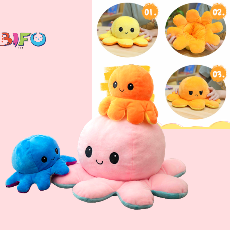 Cute double-sided plush emoji stuffed toy