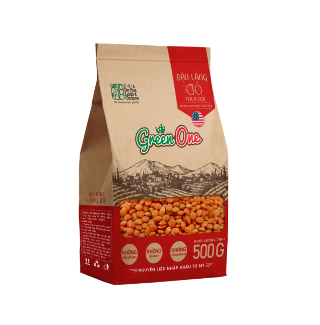Đậu Lăng Đỏ Tách Đôi Green One 500g