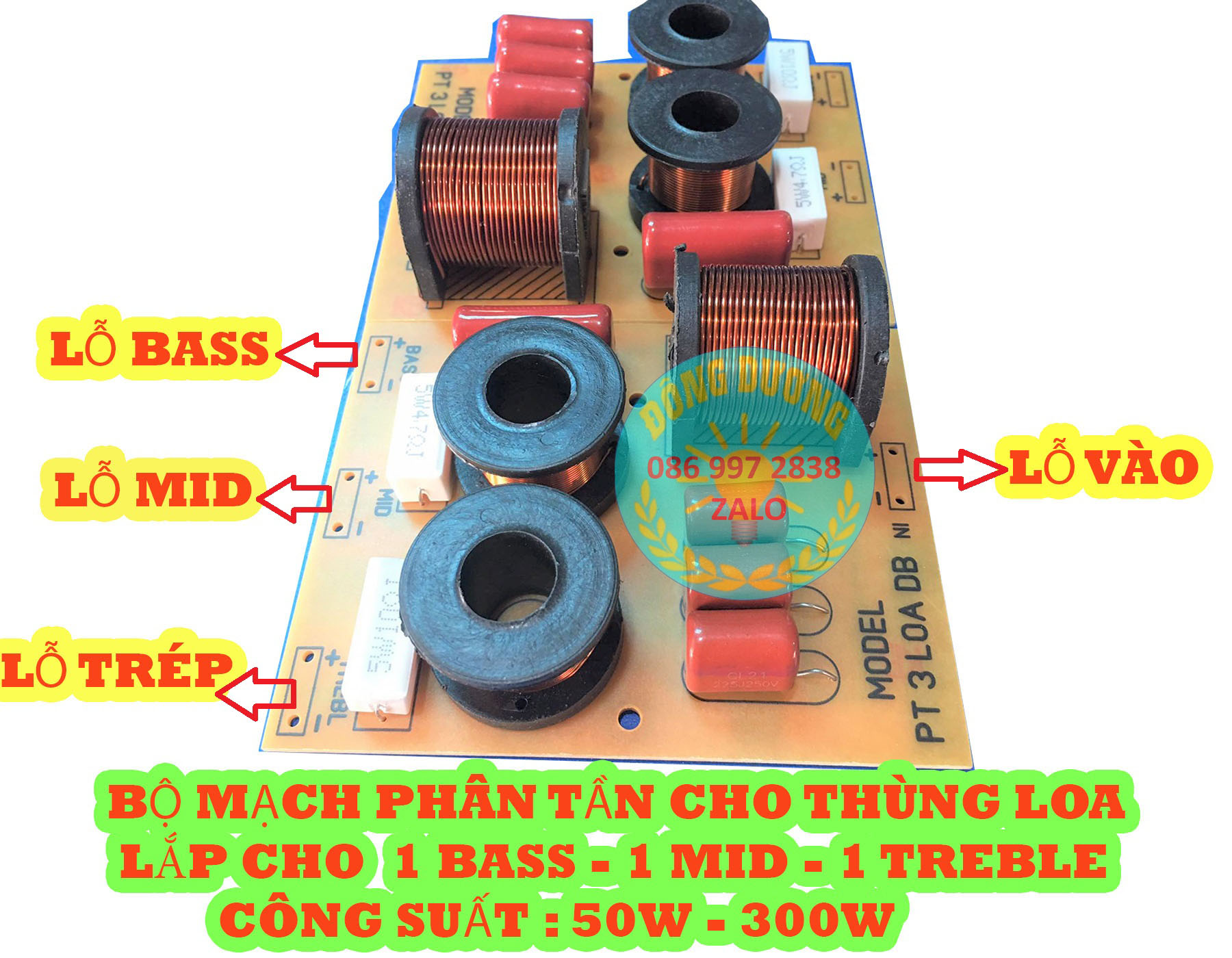 Mạch phân tần 3 loa ad - 1 bass 1 mid 1 trép - giá hai cái