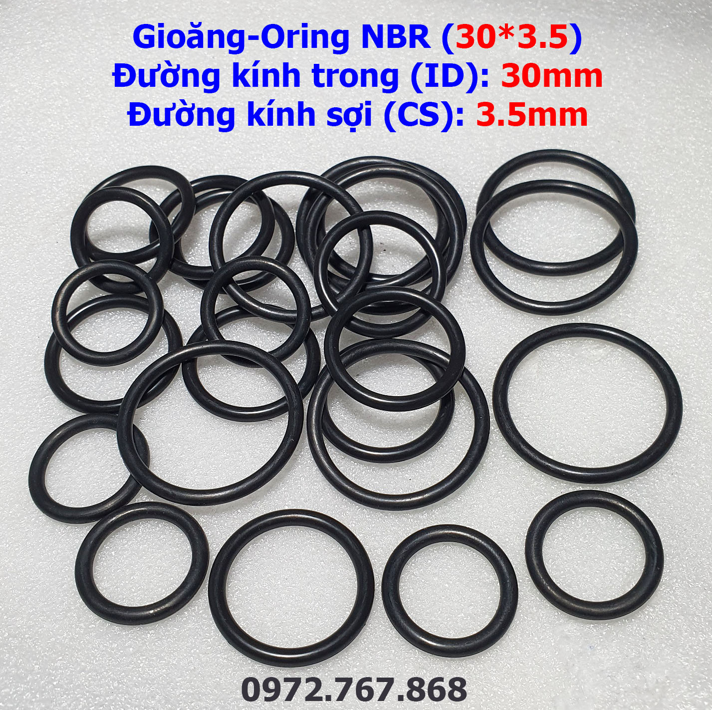 Gioăng cao su tròn 30*3.5mm
