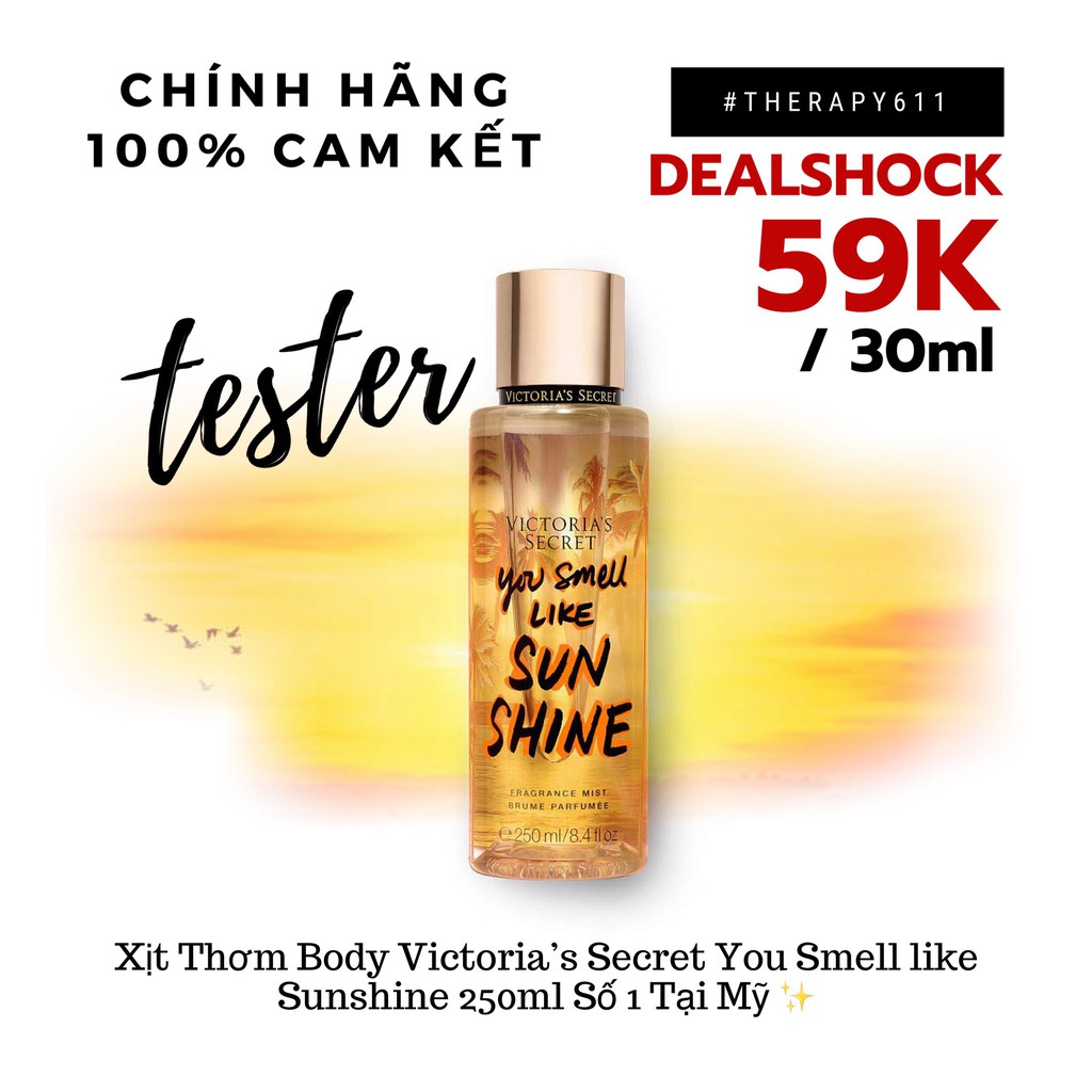 Xịt Thơm Body Victoria’s Secret You Smell Like Sunshine ❤ 250ml