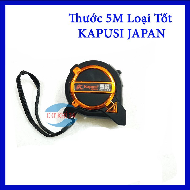 Thước mét, thước rút, thước chống va đập 5m kapusi phiên bản mới 2 hệ đo