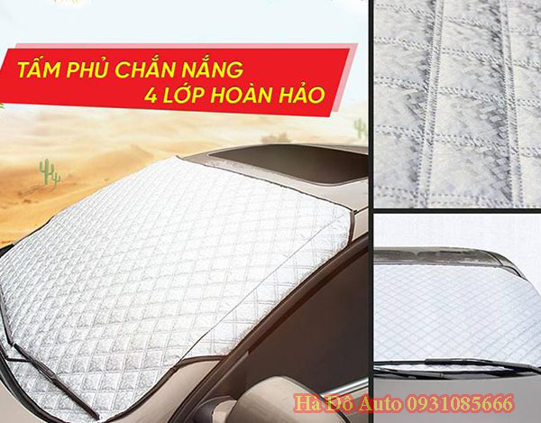 Tấm che nắng kính lái ô tô- tấm chắn nắng oto loại dày 3 lớp