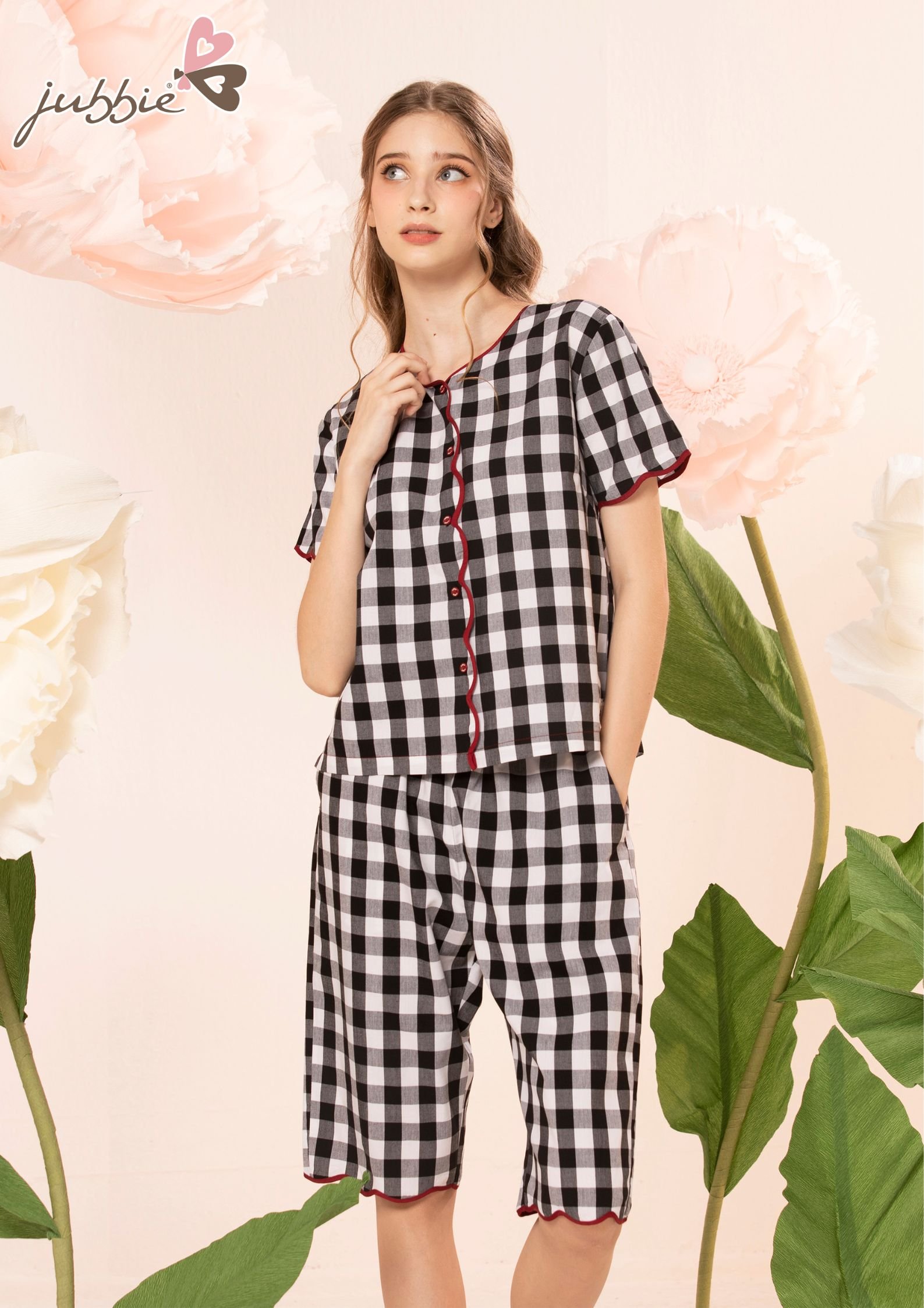 Bộ lửng kate cổ tròn mặc nhà Jubbie 32486