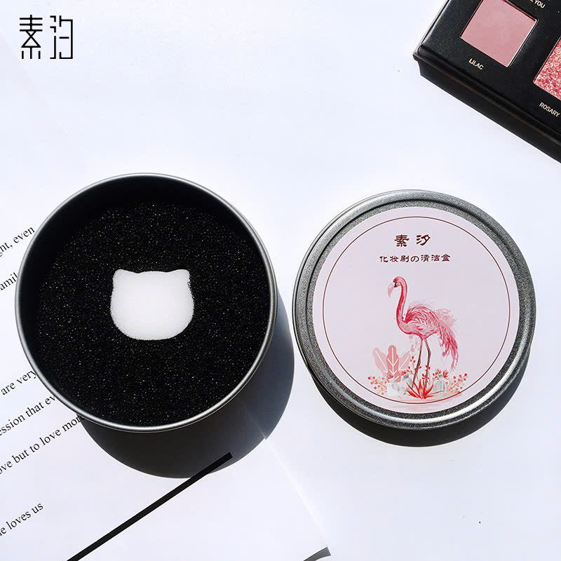 Hộp Vệ Sinh Cọ Trang Điểm Phủi Cọ Khô Cấp Tốc