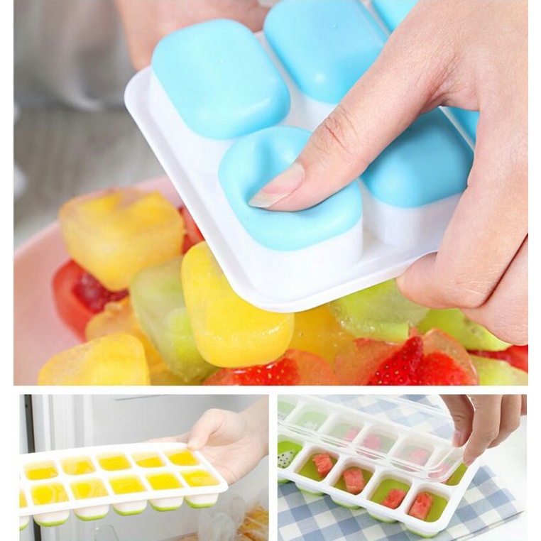 Khay đá có nắp đậy