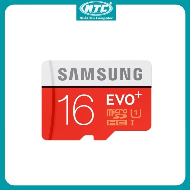 Thẻ nhớ MicroSDHC Samsung Evo Plus 16GB U1 80MB/s - Không Box (Đỏ) - Nhất Tín Computer