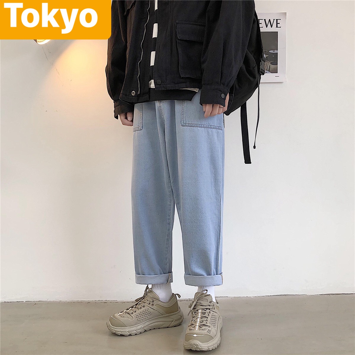 QUẦN JEAN BAGGY NỮ CHẤT BÒ XANH ỐNG RỘNG DÀI LƯNG CAO NÂNG MÔNG RAN MORI CONAN TOKY-02 CAO CẤP - TOKYO FASHION