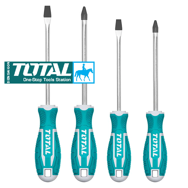 Bộ 4 cây tua vít dẹp và bake Total THT250604