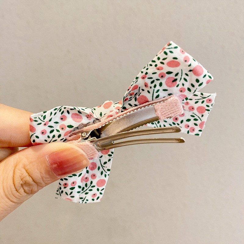Set 2 kẹp tóc phối nơ cho bé gái siêu dễ thương (màu siêu đẹp)
