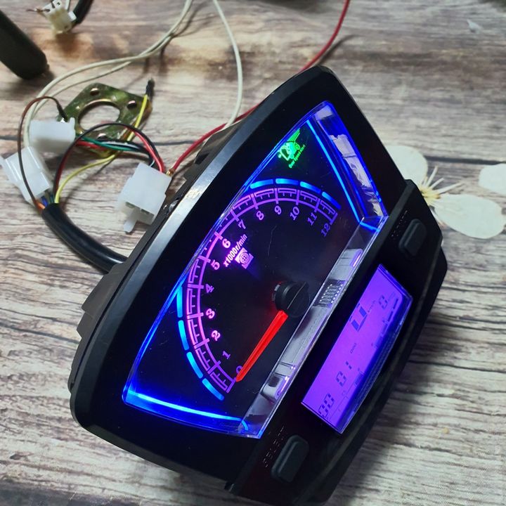 [ĐÁNH BAY PHÍ SHIP + TẶNG QUÀ] Đồng hồ điện tử LCD dành cho xe-dream hiển thị led 7 màu với nhiều tính năng hiện đại FS285-1 - TẶNG ĐÈN LED 7 MÀU