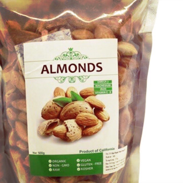 HẠNH NHÂN RANG BƠ MỎNG VỎ THƯỢNG HẠNG 500GR