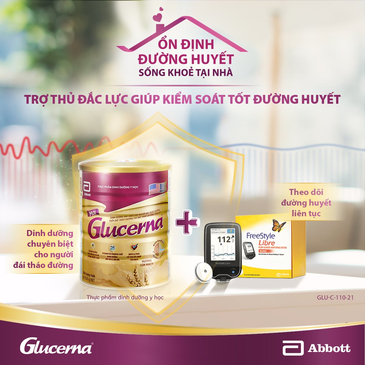 Sữa Bột GLUCERNA 850g