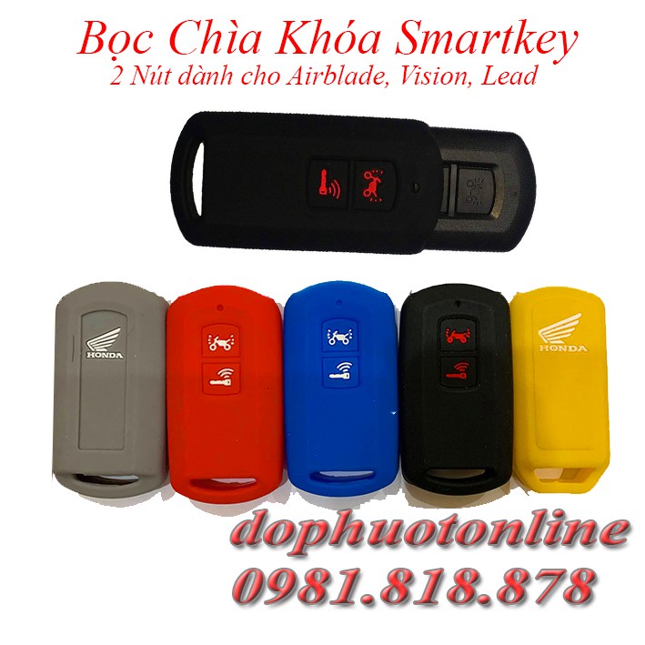 Bọc Chìa Khóa Smartkey 2 Nút - Airblade, Vision, Lead - Chất Liệu Silicon