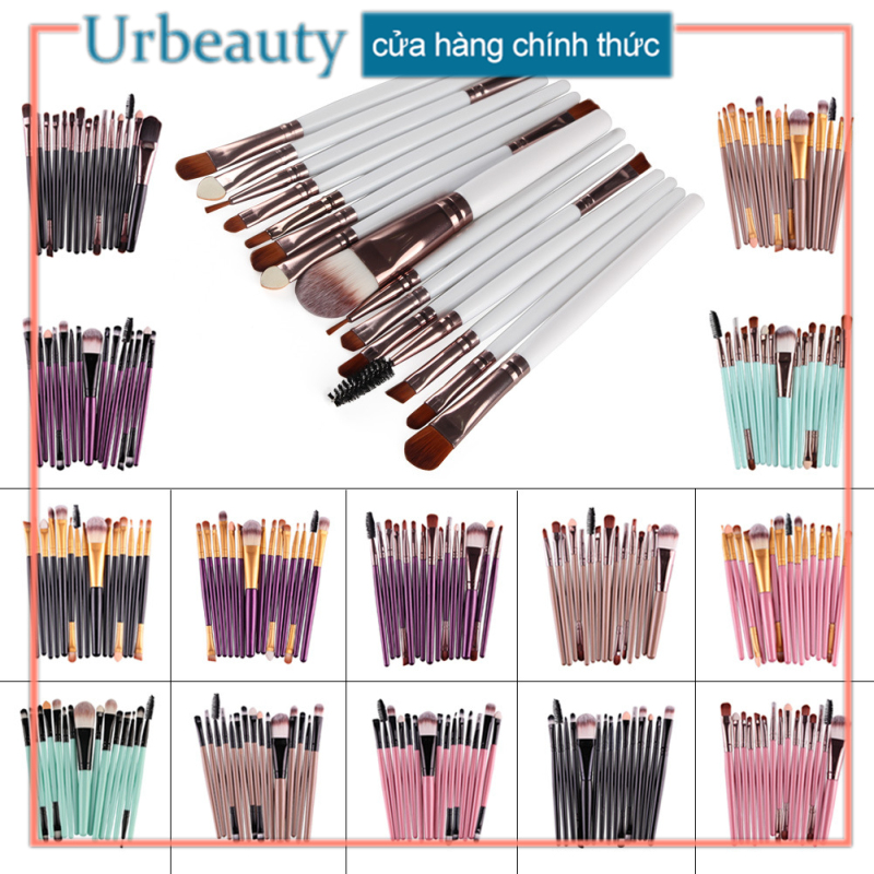 【Urbeauty】20pcs MAANGE Bàn chải trang điểm mắt cọ bóng mắt công cụ làm đẹp Cọ mật ong, cọ che khuyết điểm, cọ má hồng, cọ bóng mắt, cọ lông mày và cọ môi, cọ nền, cọ vẽ đường viền mặt