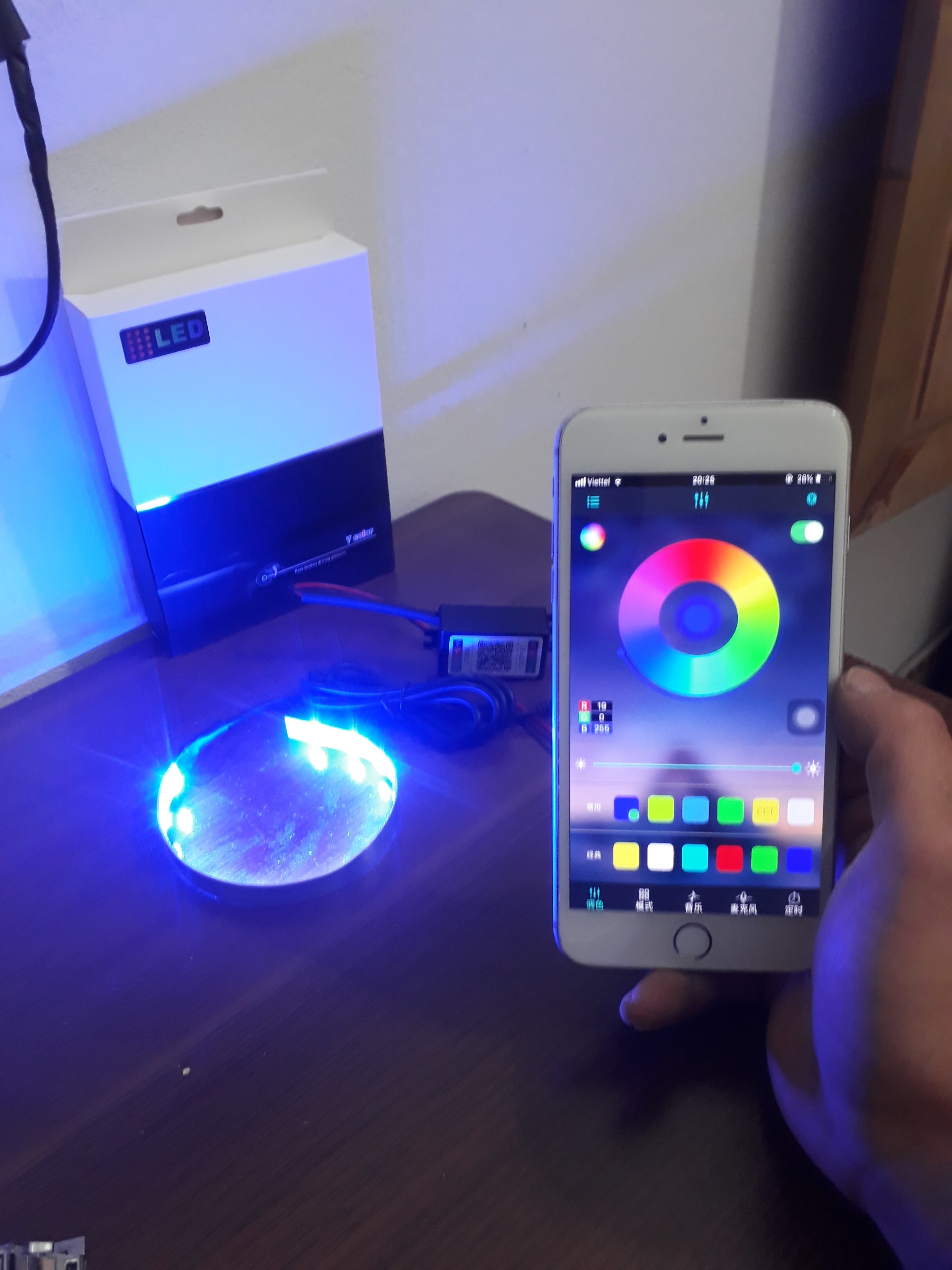 1 Vòng led Mắt Qủy AE đổi màu theo app